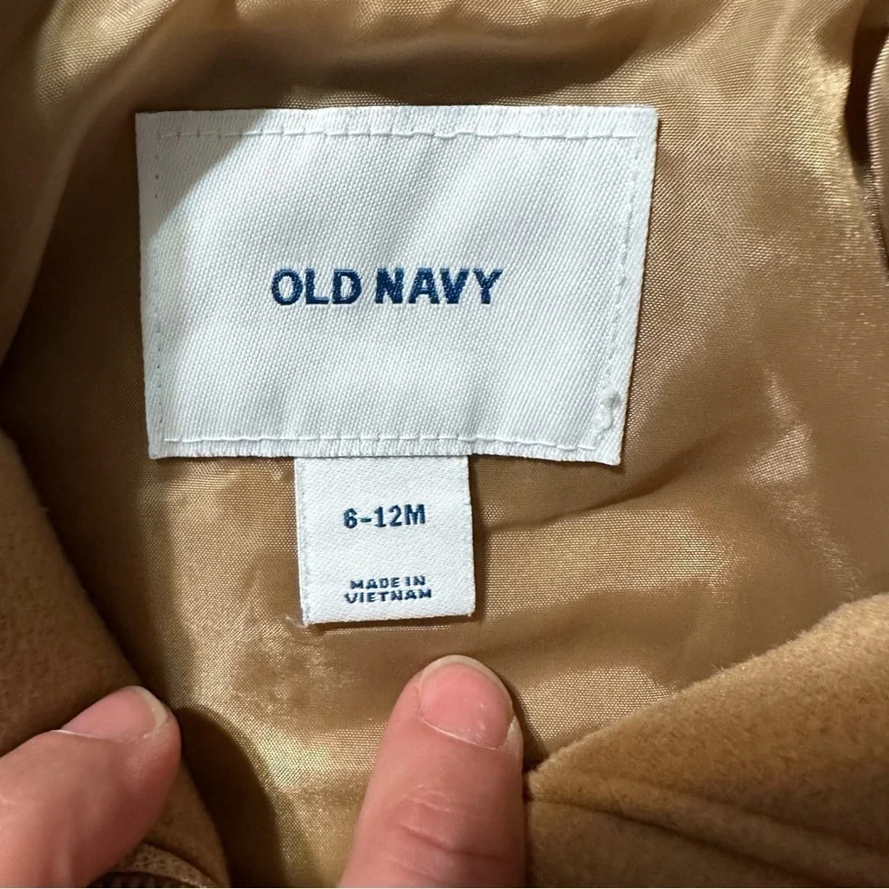 Old Navy girls 6-12 months tan pea coat